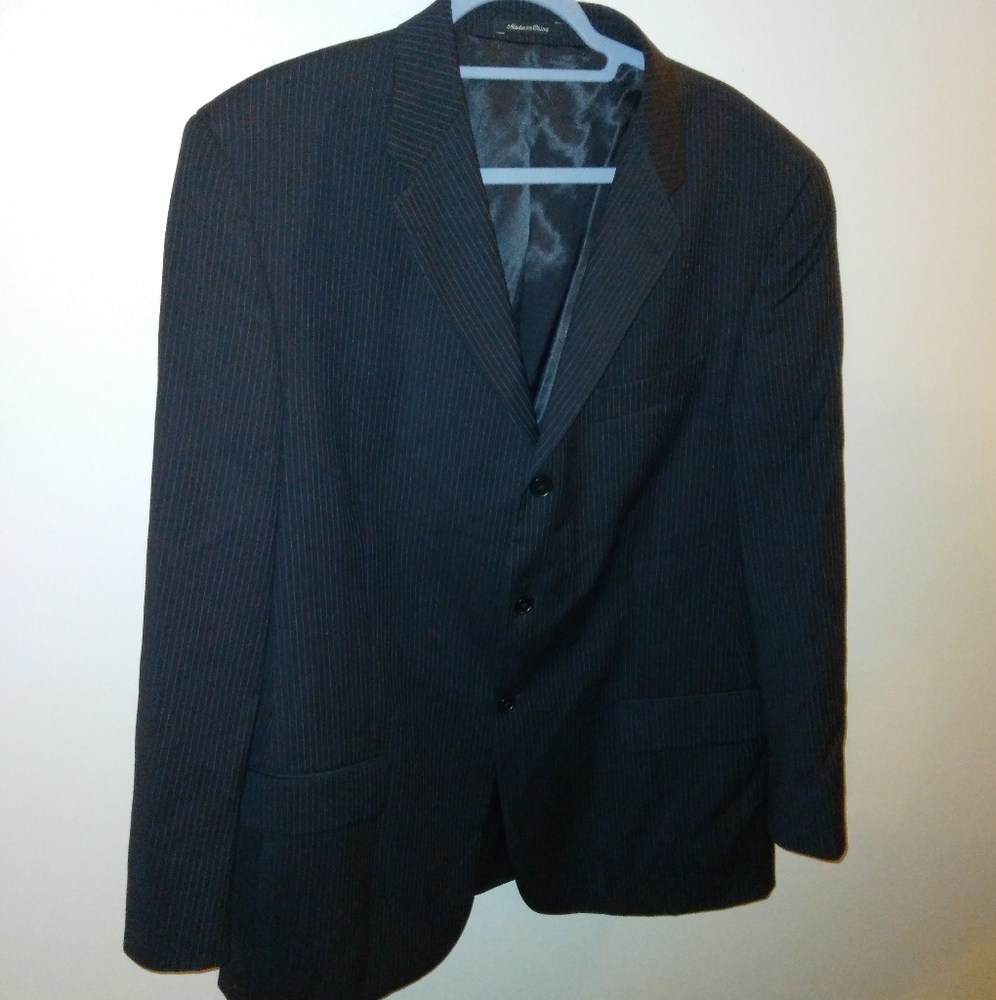 Axcess men's 44r black pin-stripe blazer
